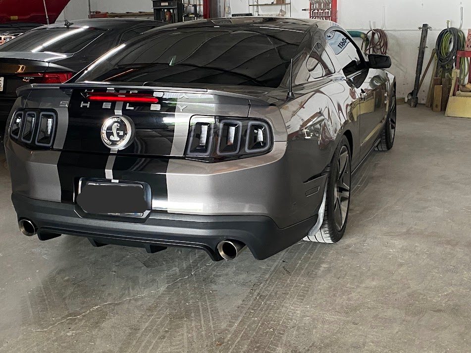 Muscle car in the paint area